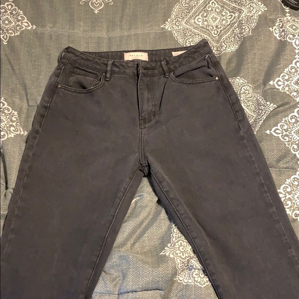 Black High Waist Mom Jeans *PacSun*